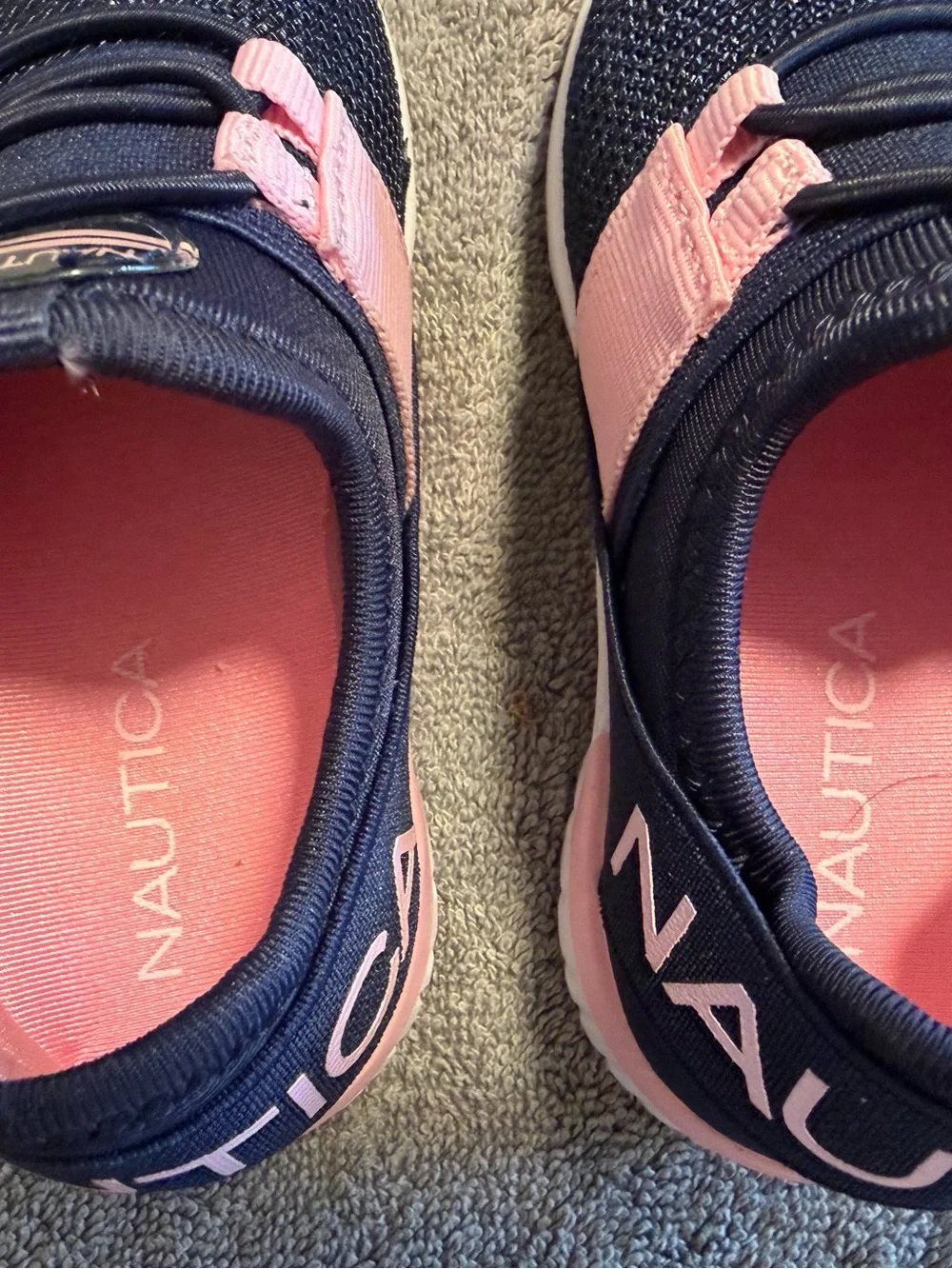 Nautica Neave Toddler Girls Navy Metallic/Peony Sneakers Size 7 NWT